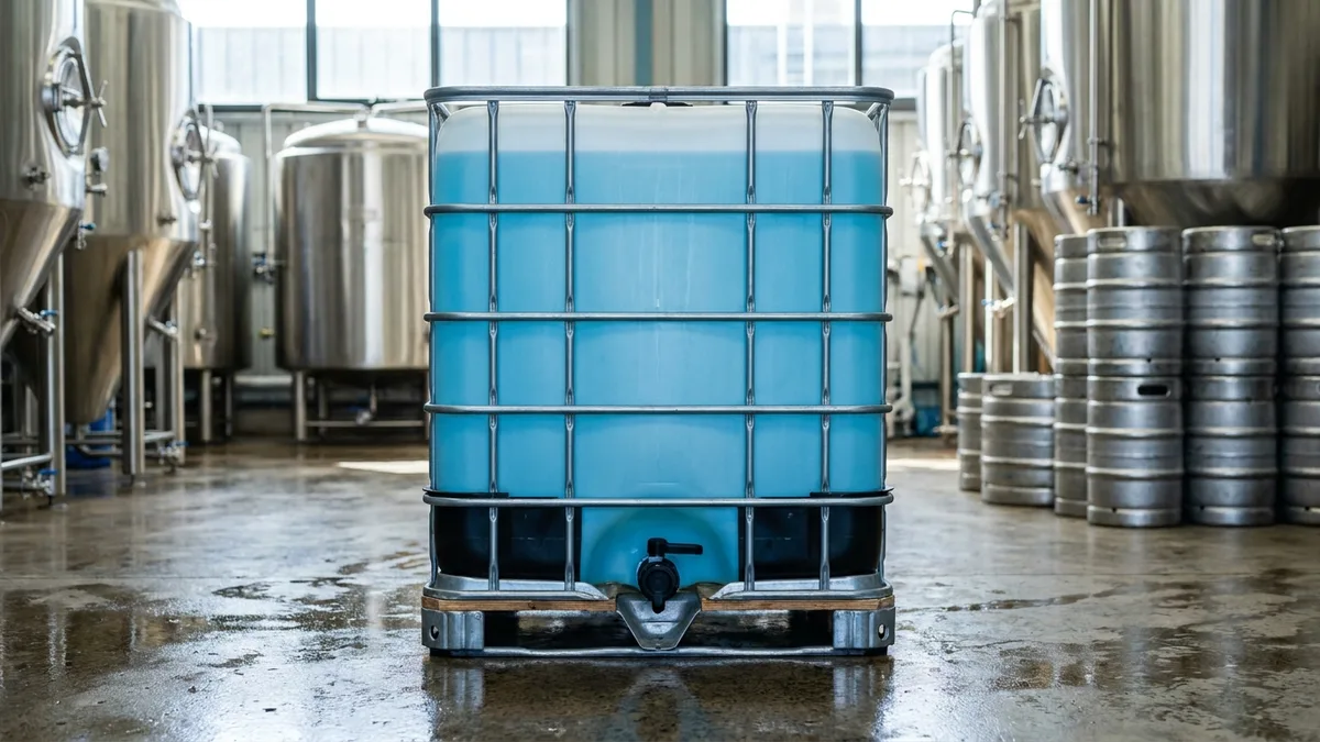 Folding Solid Bulk Container (IBC) in use