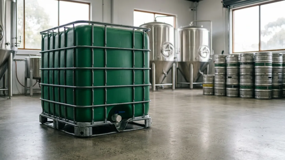 Folding Solid Bulk Container (IBC) in use