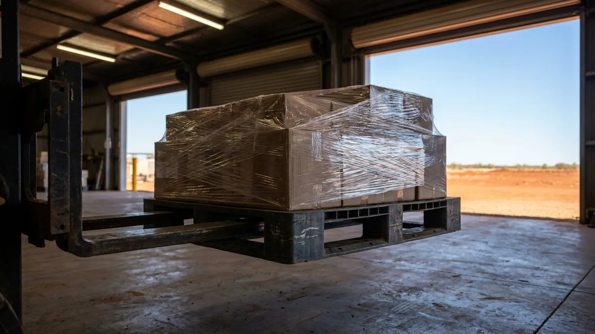 Light Weight Used Plastic Pallet in use