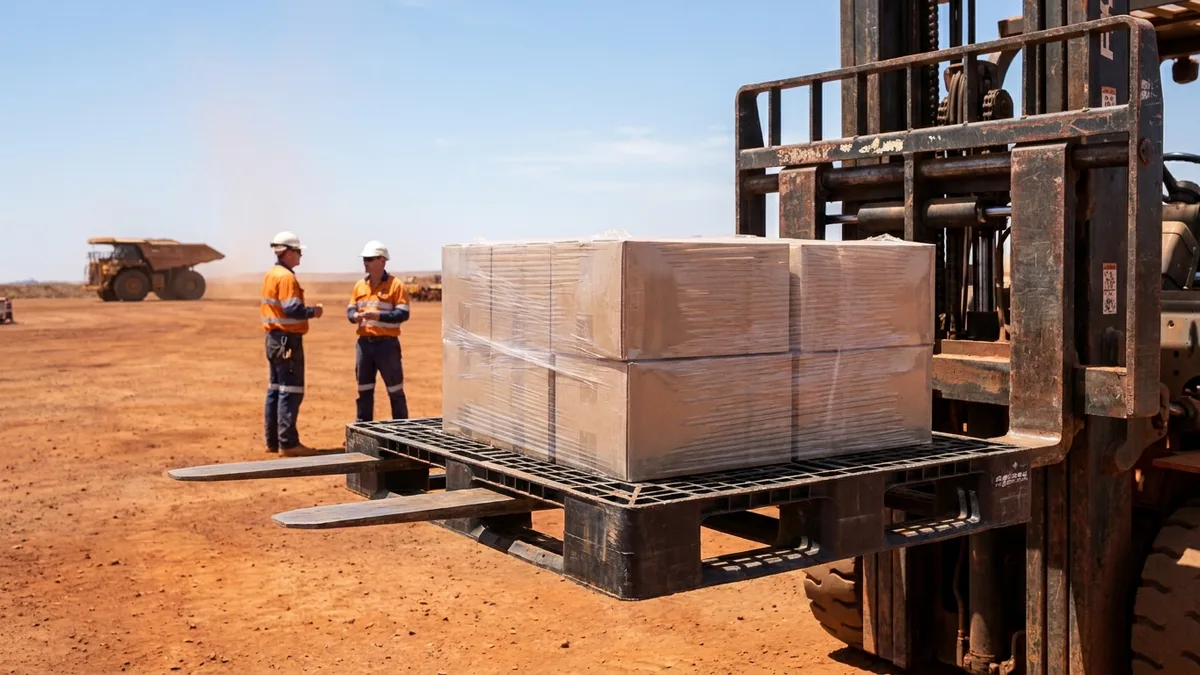 Light Weight Used Plastic Pallet in use