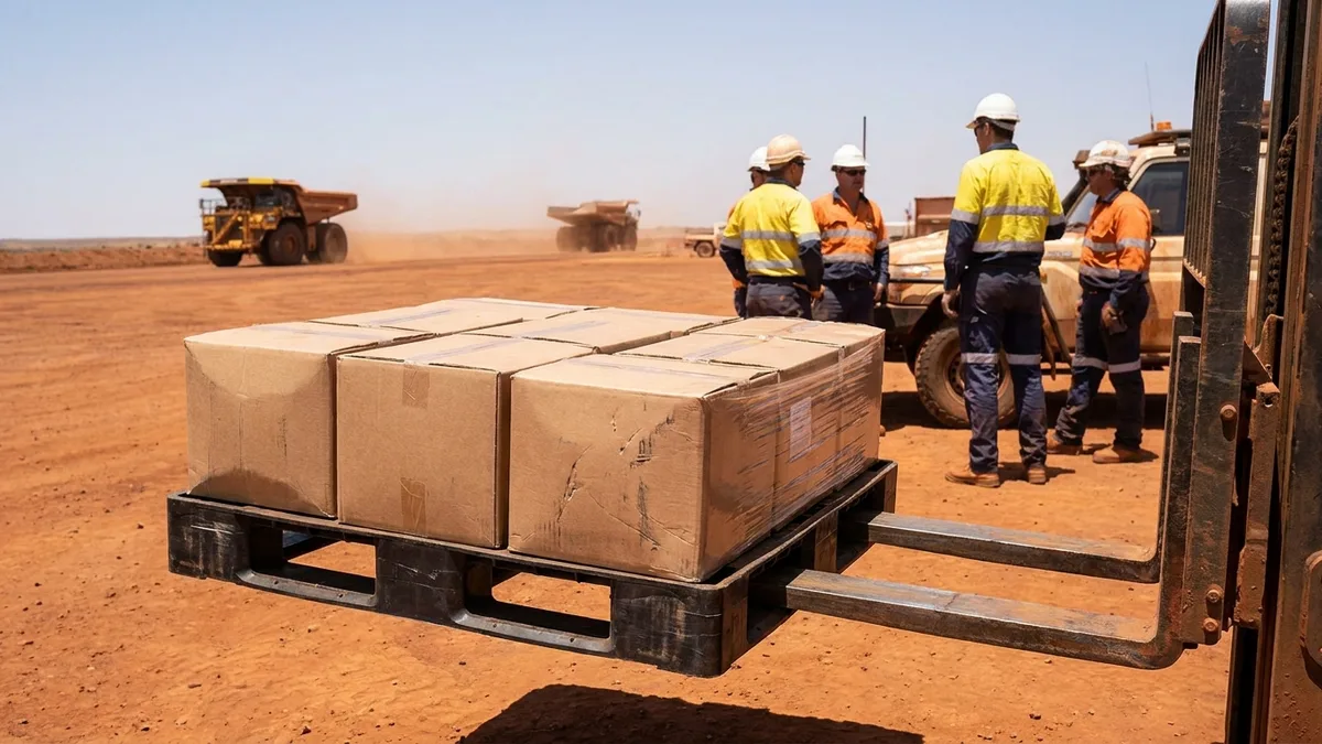 Medium Duty Used Plastic Pallet in use