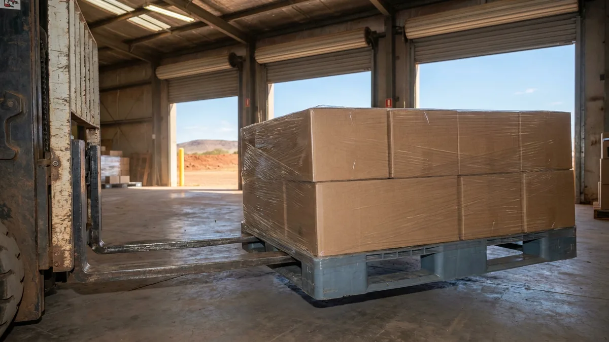 Light Weight Plastic Pallet in use