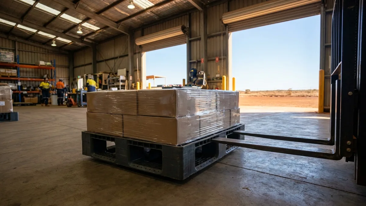 Light Weight Plastic Pallet in use
