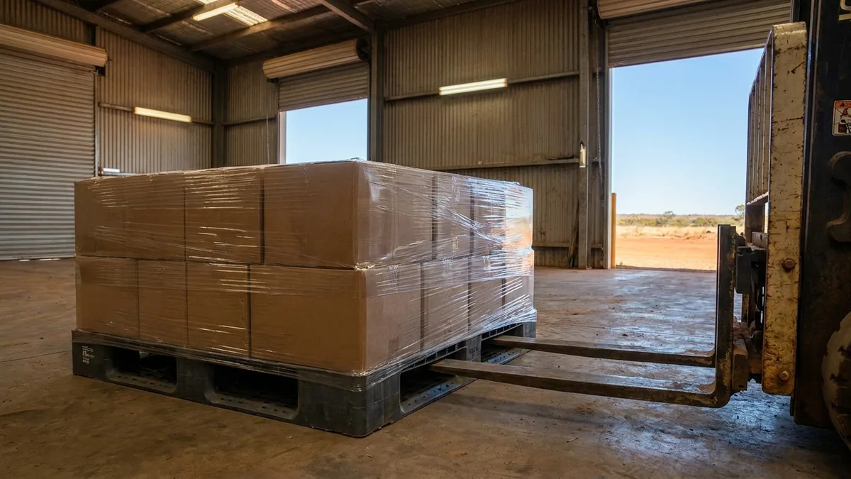 Heavy Duty ISO Plastic Pallet in use