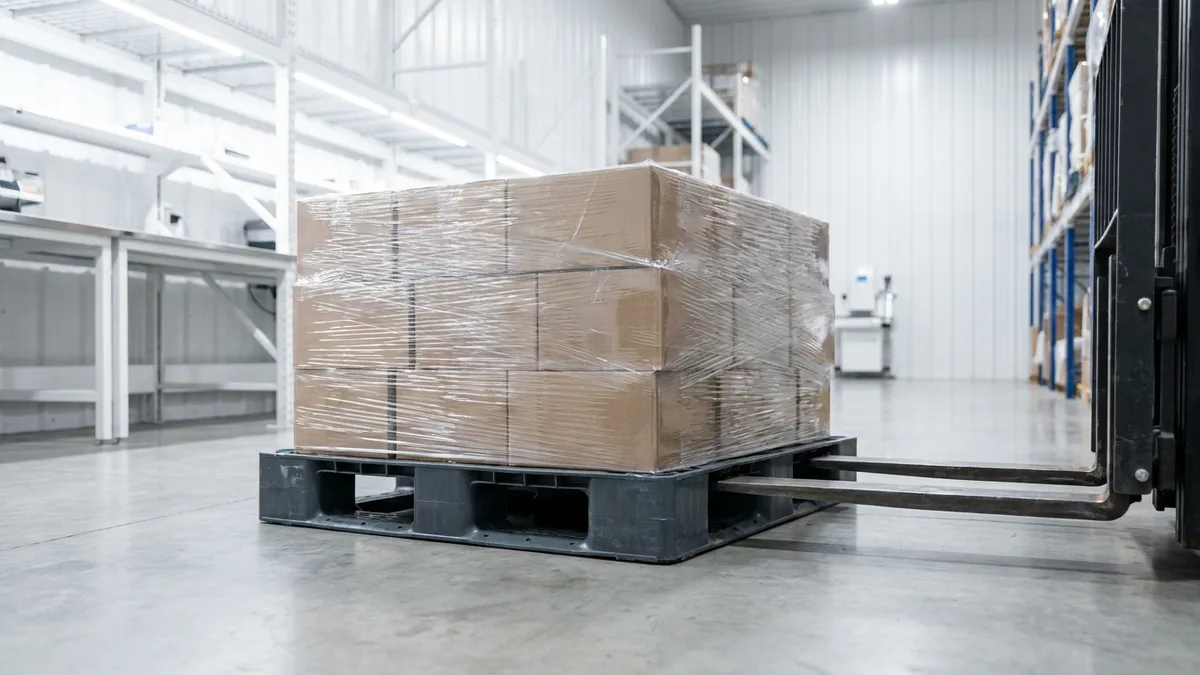 Medium Duty Euro Plastic Pallet in use — A temperature-controlled vaccine-logistics operator