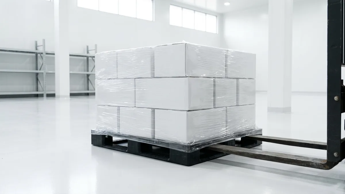 Light Weight Plastic Pallet in use