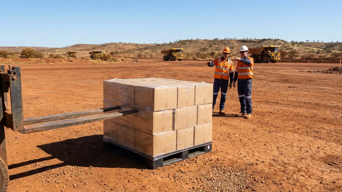 Light Weight Plastic Pallet in use — A South-East Queensland third-party logistics operator running non-standard bulk containers