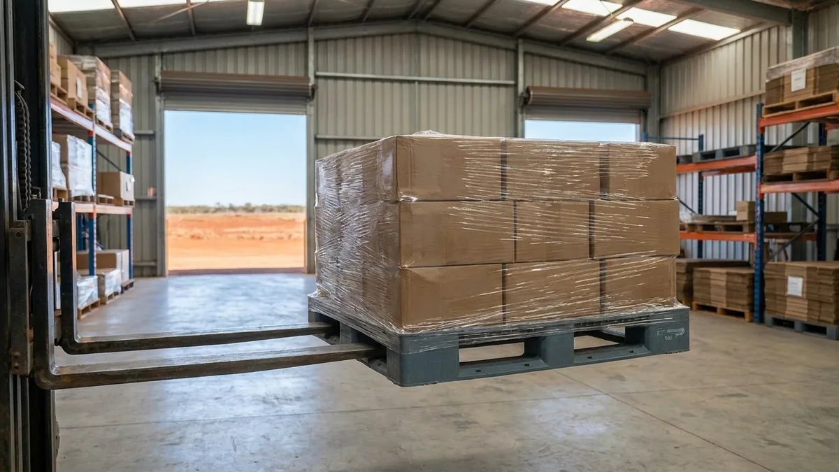 Australian and Export Plastic Pallet in use