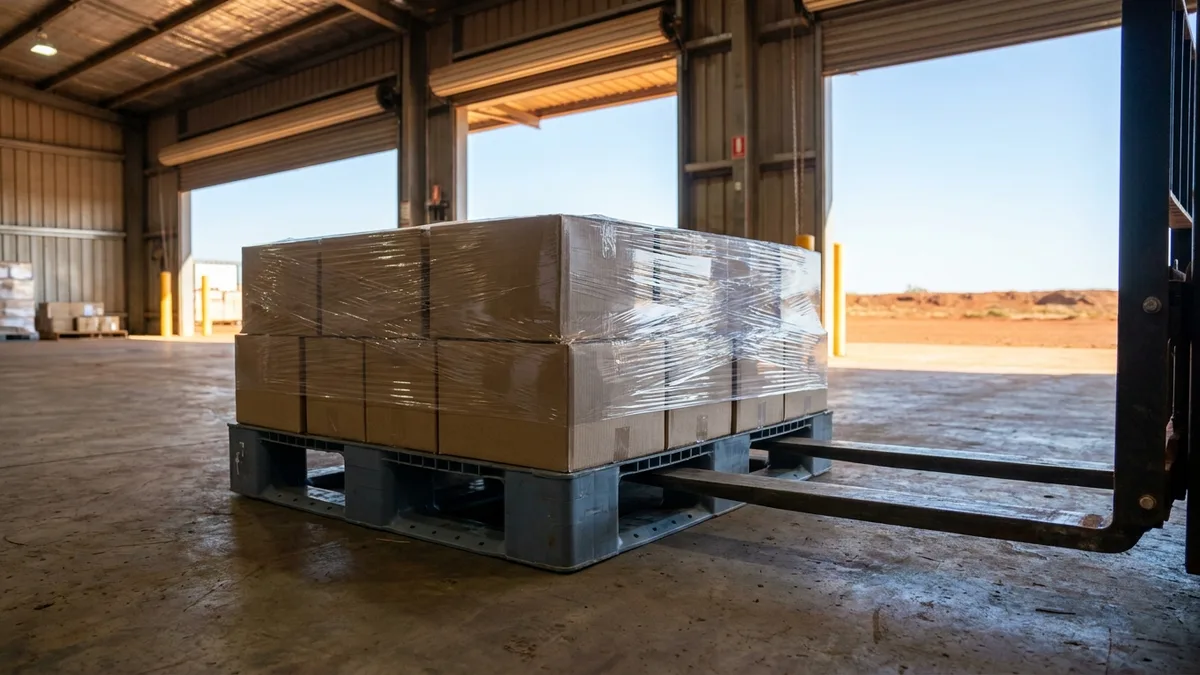 Light Weight Plastic Pallet in use